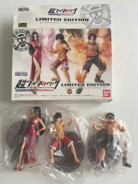 Figurines One Piece Styling Limited Edition Luffy Ace Boa Hancock Bandai set complet – Image 2