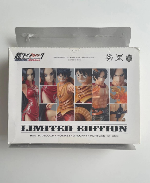 Figurines One Piece Styling Limited Edition Luffy Ace Boa Hancock Bandai set complet