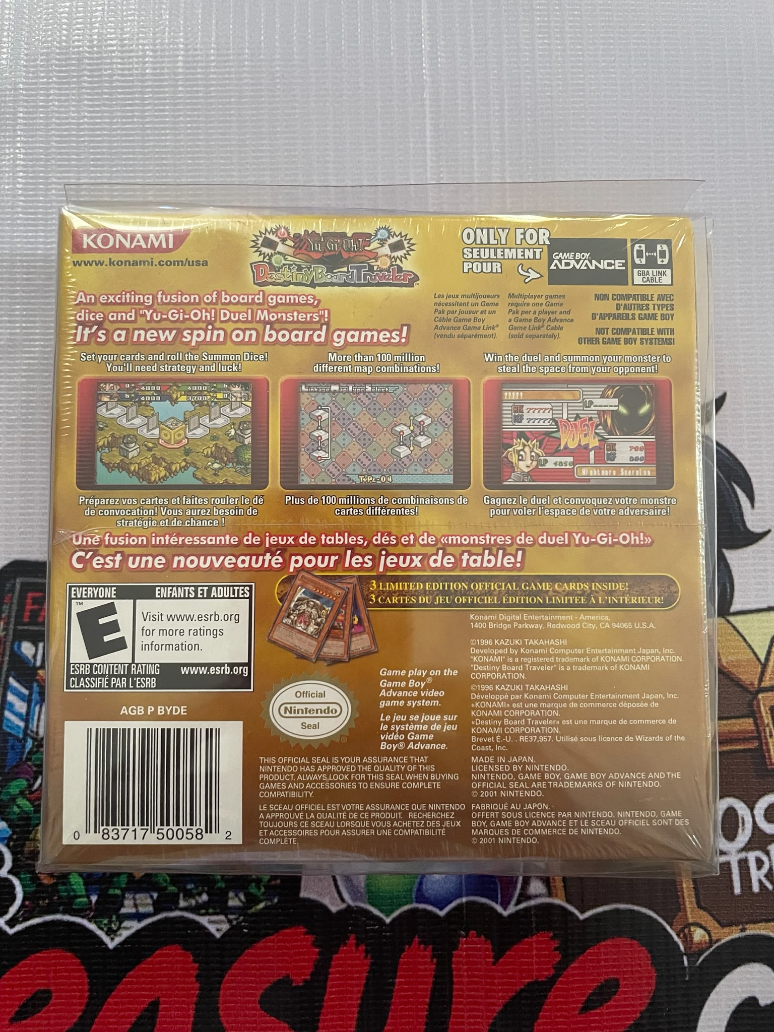 Yu-Gi-Oh! Destiny Board Traveler Game Boy Advance GBA neuf Blister Konami + 3 Cartes Promo – Image 2
