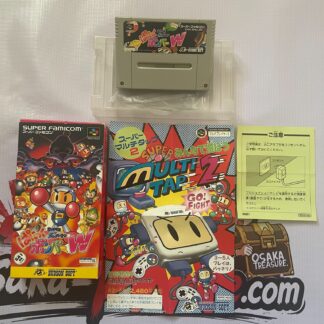 Super Bomberman Panic Bomber W Super Famicom JAP + Boîte + Flyer Hudson Soft 🇯🇵
